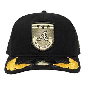 New Era Atlanta Braves Military Patch Pre Curved Adjustable Snapback Hat